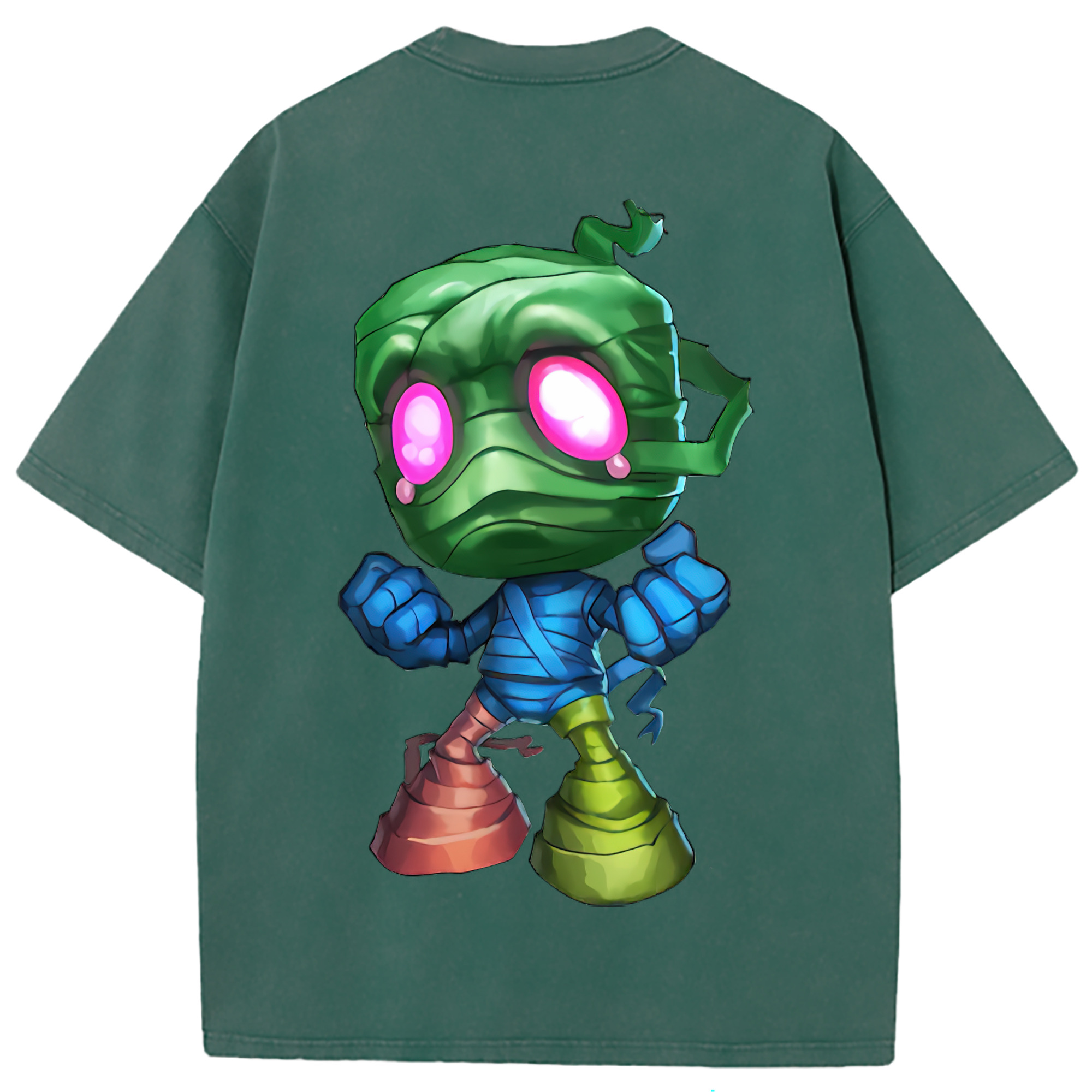 （画像用） リーグ・オブ・レジェンド League of Legends LOL 綿100% ヴィンテージ風 半袖Tシャツ（背面プリント）